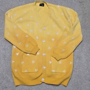 Steady Hands Demon Slayer Zenitsu Cardigan Yellow Geometric Triangles Sz XL/XXL